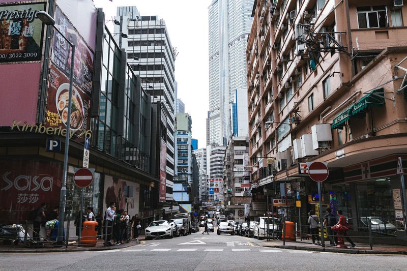 香港の街並みの写真