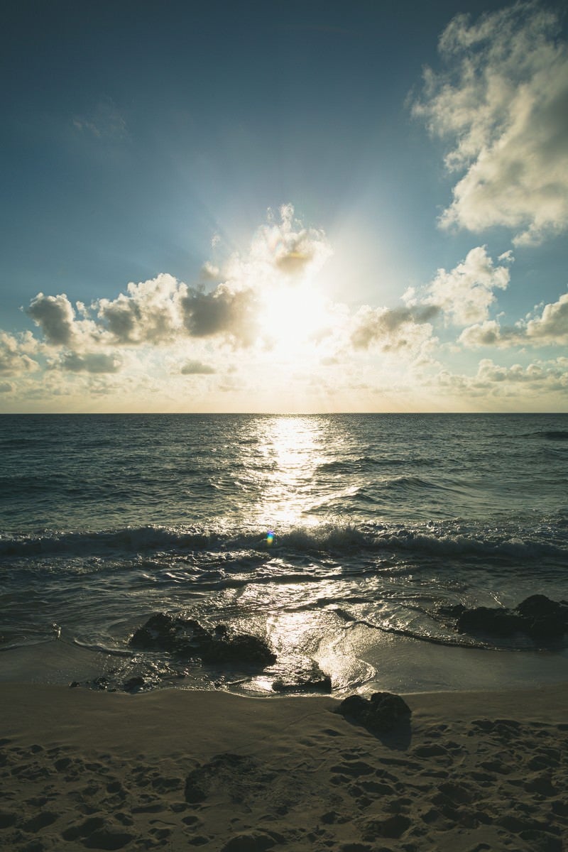 「海面に現れるレイライン」の写真