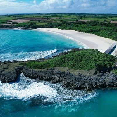 宮古島の白い海岸の写真