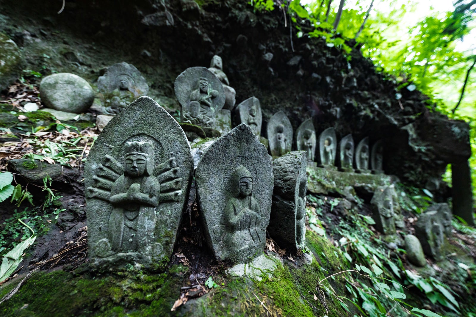 「滝沢観音石仏群の様子」の写真