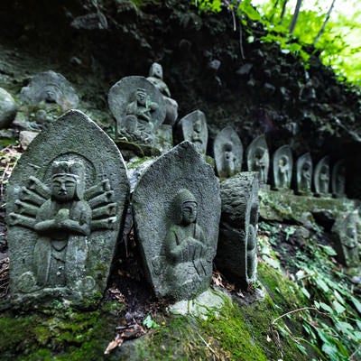 滝沢観音石仏群の様子の写真