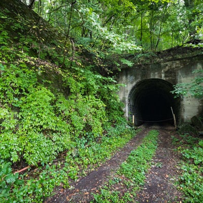 炭鉱に使われていたトンネル跡の写真