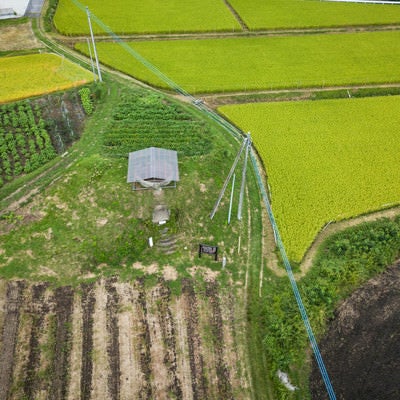 長野原町防空監視哨（上空から）の写真