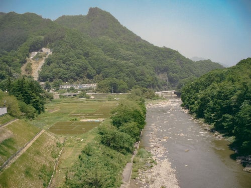 八ッ場ダムに沈む前の吾妻川と景観の写真
