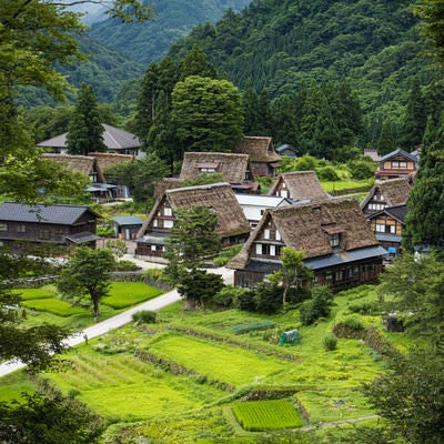 相倉展望台から撮影した集落の景観の写真