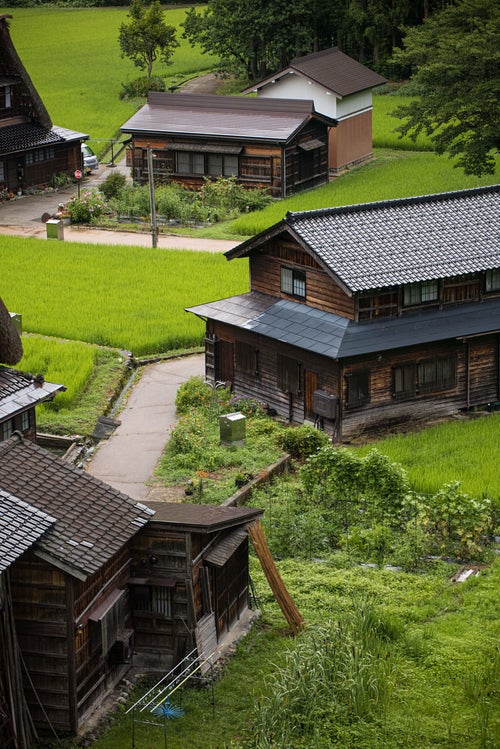 昭和田舎な建物と街並み（菅沼集落）の写真