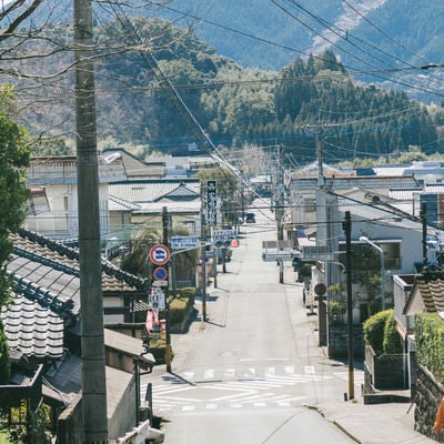 日本で2番目に小さいスクランブル交差点（飫肥三丁目）の写真