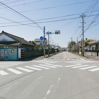 日本で1番小さいスクランブル交差点（飫肥二丁目）の写真