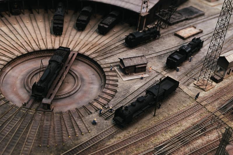 旧直方機関区の扇形庫ミニチュアジオラマの写真