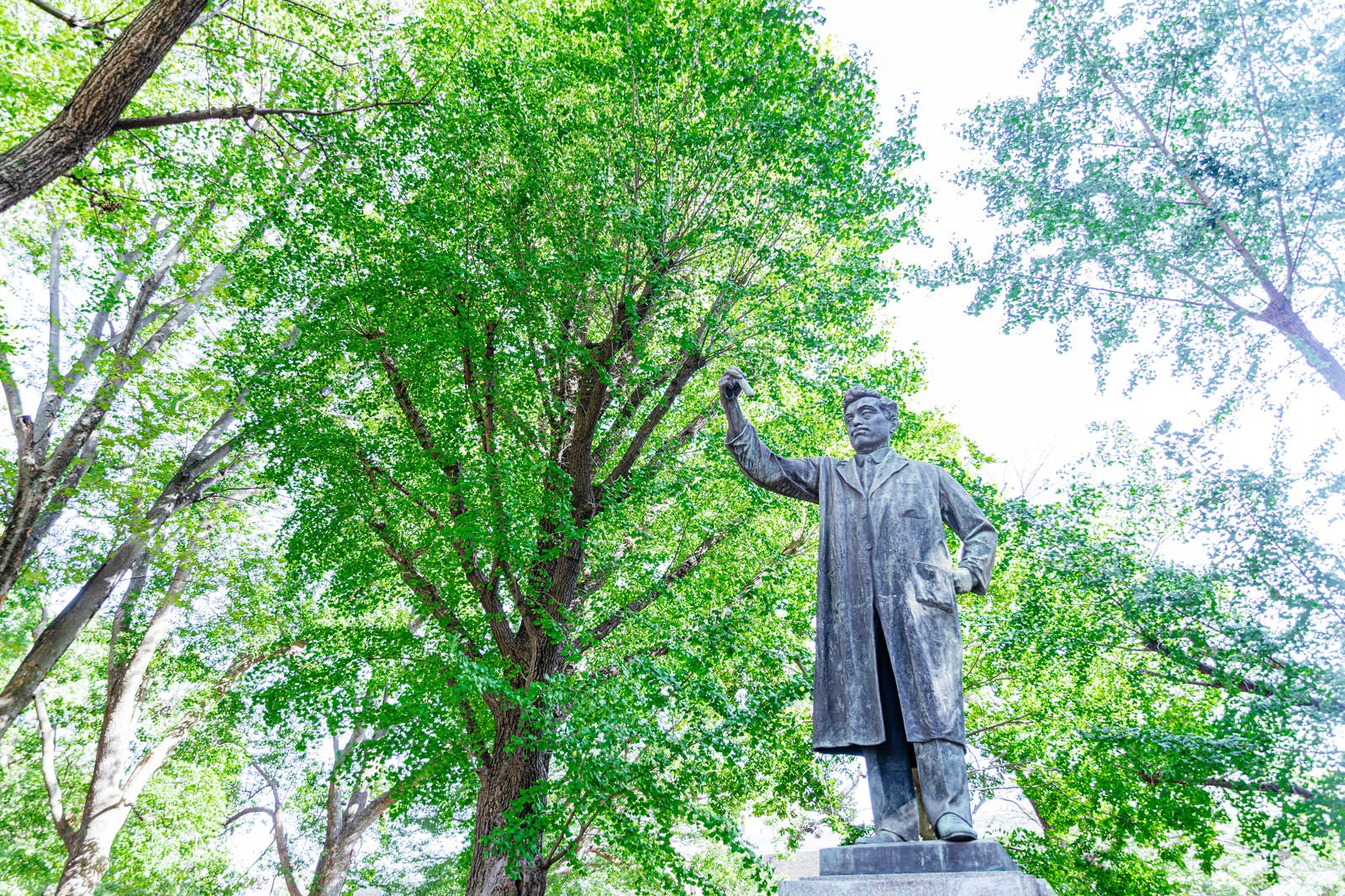 「上野公園にある野口英世銅像」の写真