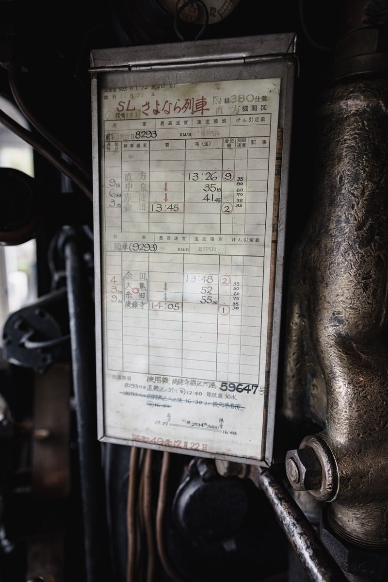 「機械室内に設置された予定表」の写真