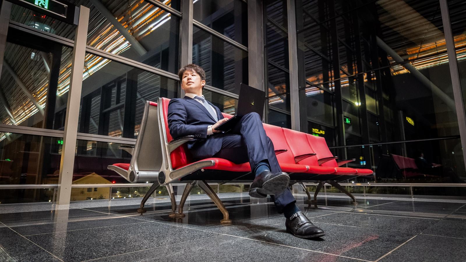 「空港が離陸しはじめた」の写真［モデル：野崎繁裕］