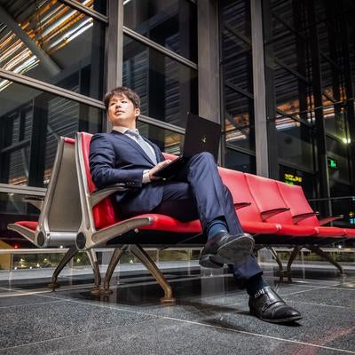 空港が離陸しはじめたの素材