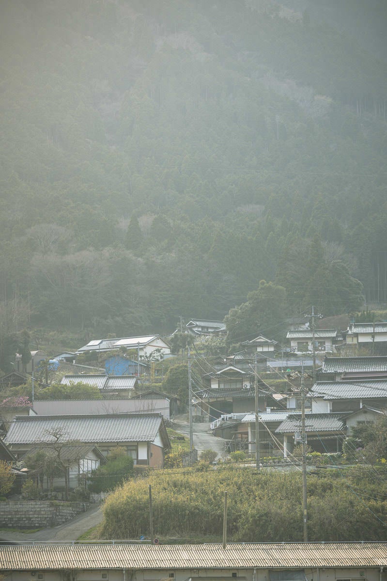 「JR三浦駅因美線から眺めるのどかな街並み」の写真