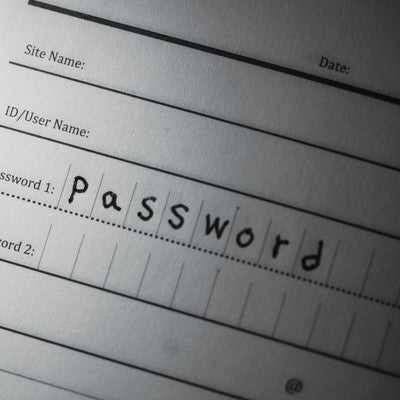 passwordというパスワードの写真