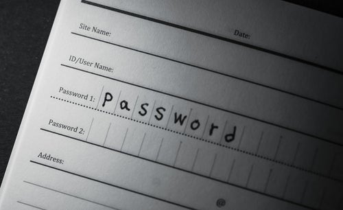 passwordというパスワードの写真
