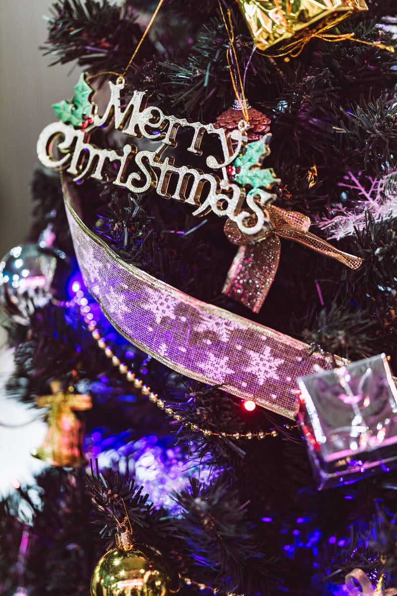 「クリスマスツリーの電飾」の写真