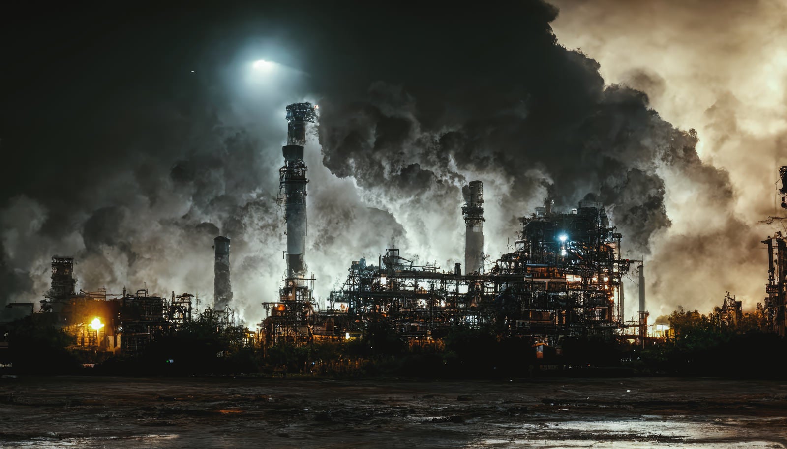 「環境問題レベルの工場群」の写真