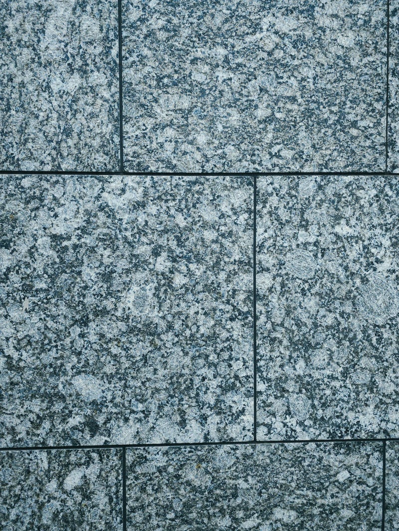 「大理石模様のブロック壁（テクスチャー）」の写真