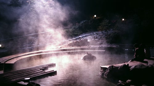深夜の賽の河原公園でまったりの写真