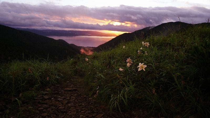 日没前の御霊櫃峠（福島県郡山市）の写真