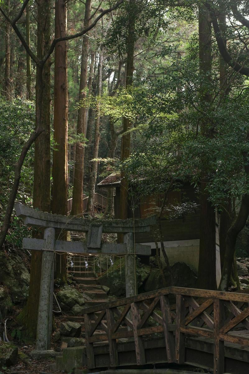 「竜王峡キャンプ村の鳥居」の写真