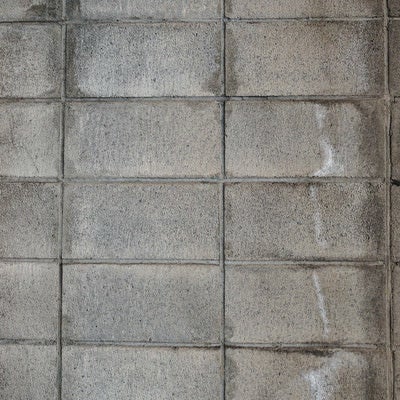 湿ったブロック塀（テクスチャ）の写真