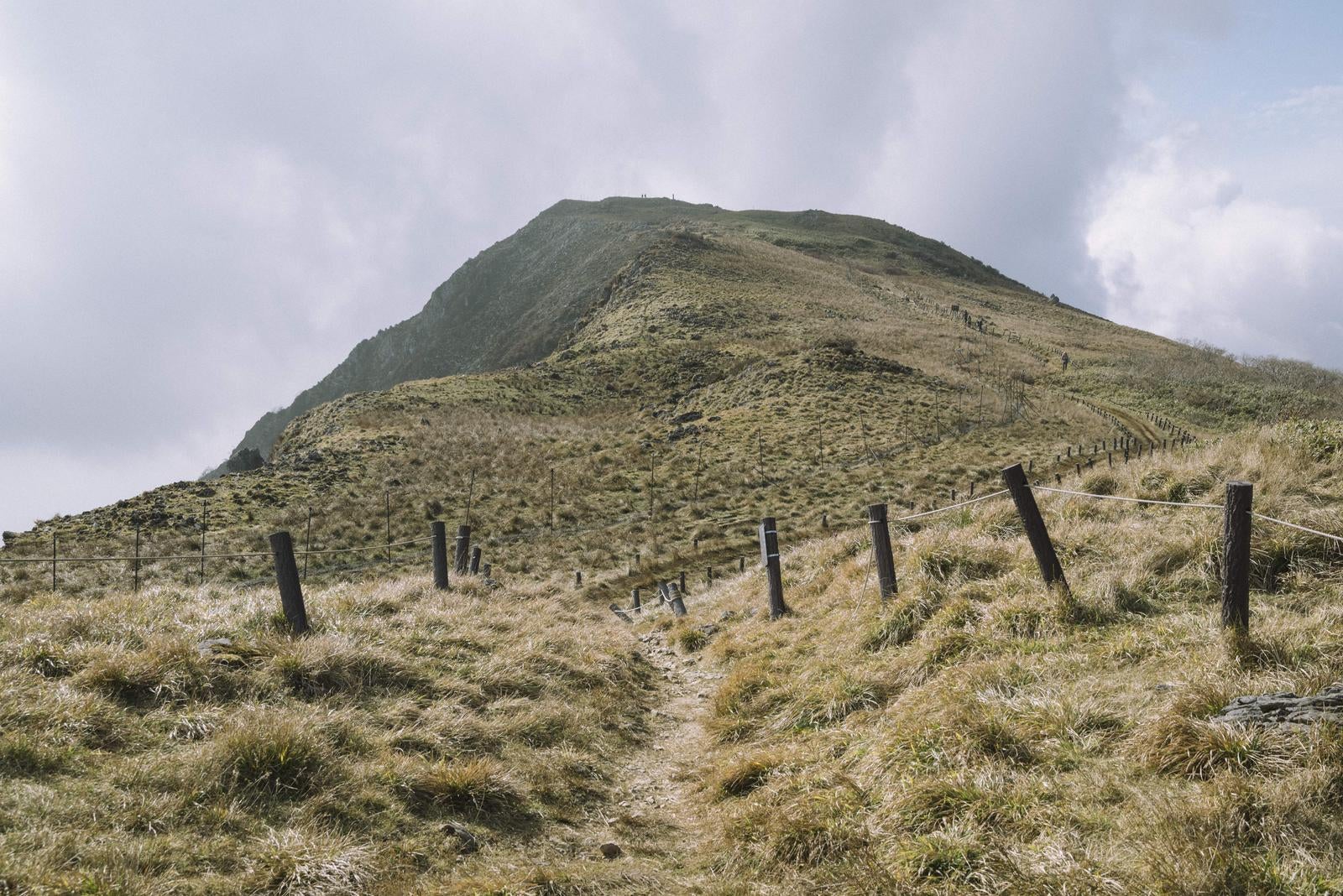 「草原が続く伊吹山山頂」の写真