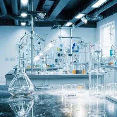 クリーンで洗練された研究環境の写真