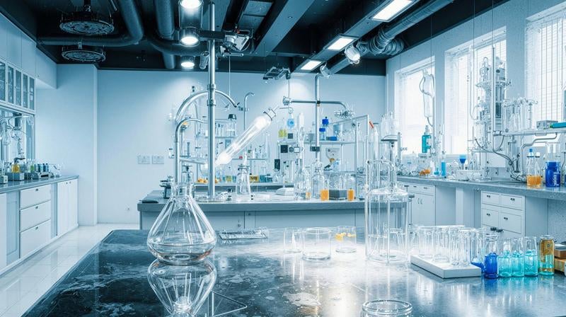 クリーンで洗練された研究環境の写真