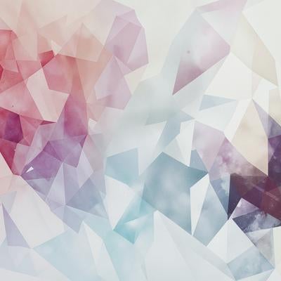 ピンクから紫へ変わる幾何学的な模様のグラデーション背景の写真