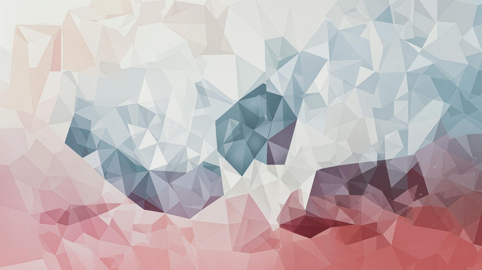 Pastel Gradient Polygon Geometric Art Background - free stock photo
