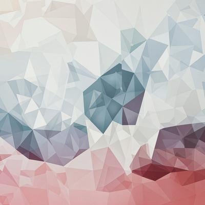 パステル調グラデーションポリゴンの幾何学アート背景の写真