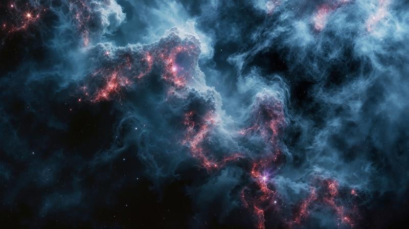 広がる星雲の写真