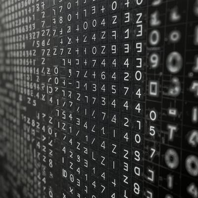 デジタル空間の無数のコードの素材