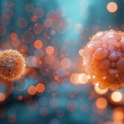 顕微鏡レベルで捉えられた複数の微生物の素材