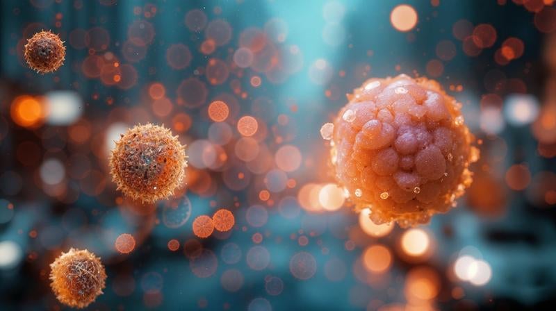 顕微鏡レベルで捉えられた複数の微生物の写真