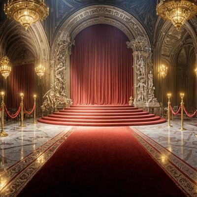 静寂に包まれた開幕前の王宮ステージの素材