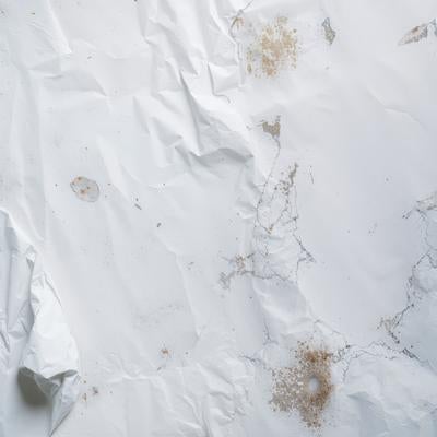 折り目とシミが映える白紙の素材