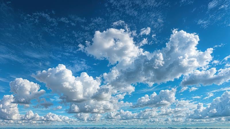 雲と青空の様子の写真