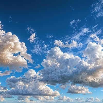 爽やかな空気を感じる雲の絶景の写真
