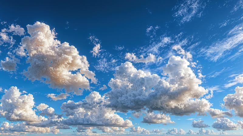 爽やかな空気を感じる雲の絶景の写真