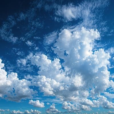 空一面に広がる夏雲のパノラマの写真