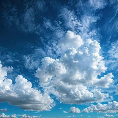 夏空と夏雲の写真
