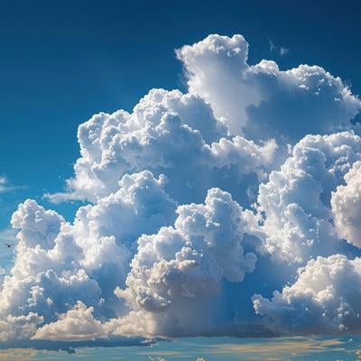 青空と積乱雲の写真