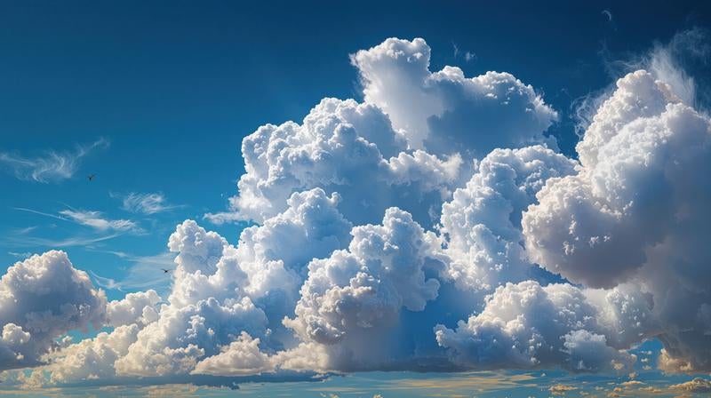 青空と積乱雲の写真