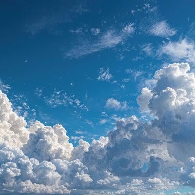 どこまでも続く雲海と澄み渡る空の写真