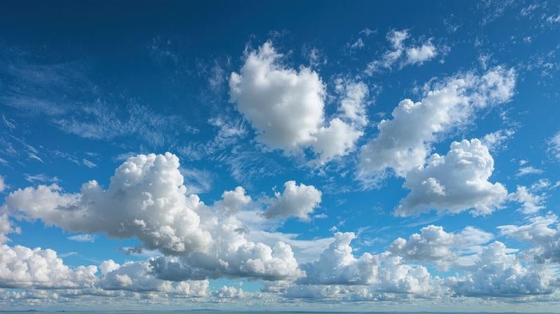 青空と白い雲の写真