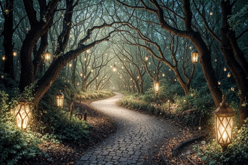 幻想世界への入り口、光のトンネルの写真