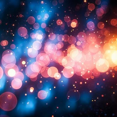 幻想的な夜を彩る光のシャワーの写真